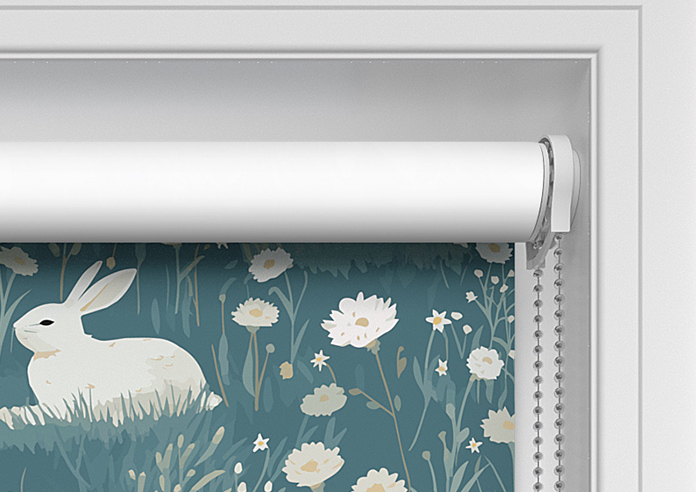 Bunny Meadows, Teal - Twist&Fit Roller Blind - Image 10